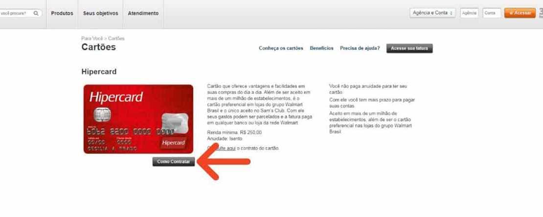 Cartão de Crédito Hipercard - Solicitar/Fazer