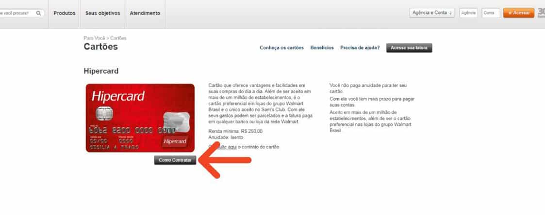 Como fazer cartao hipercard no walmart