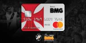 Cartão BMG Vasco cinza e vermelho Cartão BMG Vasco