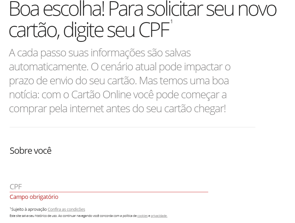 colocar cpf na pagina inicial do banco santander Passo a passo online