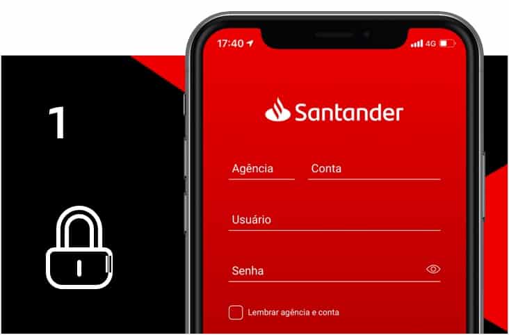 Passo um de como solicitar o cartão Santander SX
