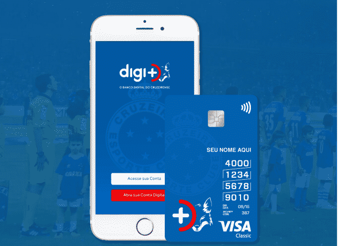 A nova conta digital Digimais do Cruzeiro Futebol Clube já existe e pode baixar o aplicativo e pedir o seu cartão de crédito do time Cruzeiro.