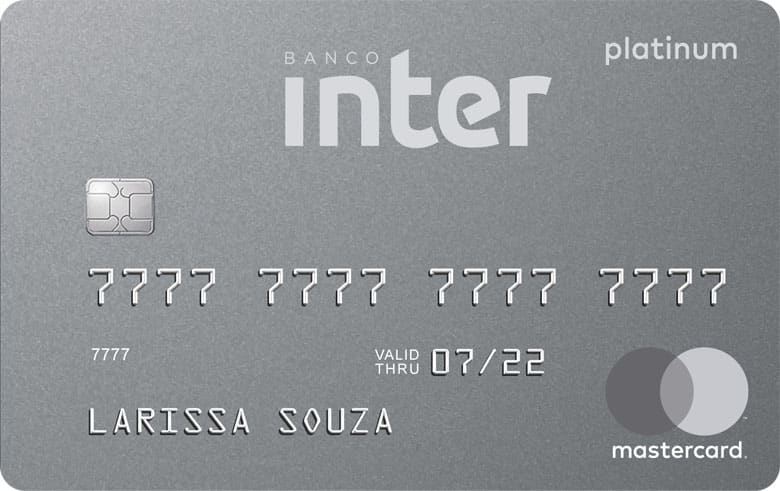 Cartão com zero anuidade Inter Platinum