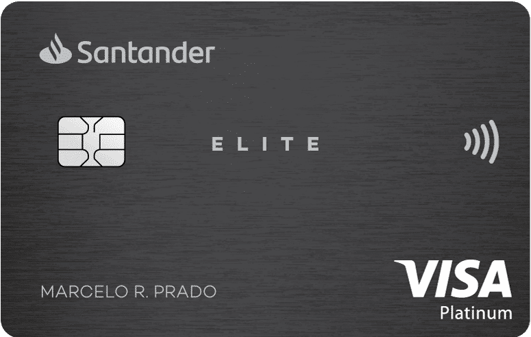 Cartões Santander Elite Mastercard e Visa Platinum com limite alto 