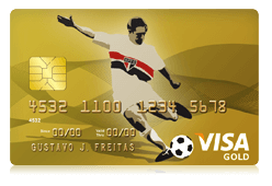 Conheça o cartão de crédito do time de futebol São Paulo. Fonte: Bradesco